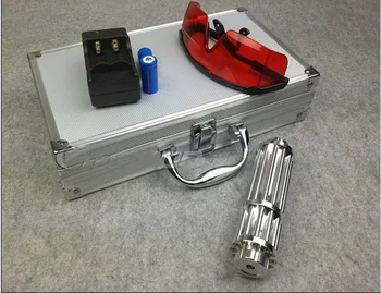 

High Power Blue Laser Pointer 500000m 500w 450nm Lazer Flashlight Focus Burning Match/Dry Wood/Black/Burn Cigarettes+5 Caps+Gift