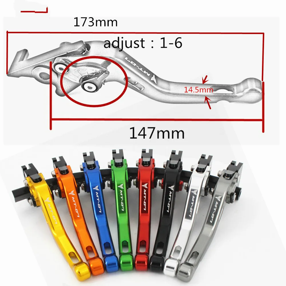 

CK CATTLE KING CNC Adjustable Motorbike Brakes Clutch Levers For YAMAHA MT07 MT-07 2012-2016 2017 2018 2019 (With Logo:MT-07)
