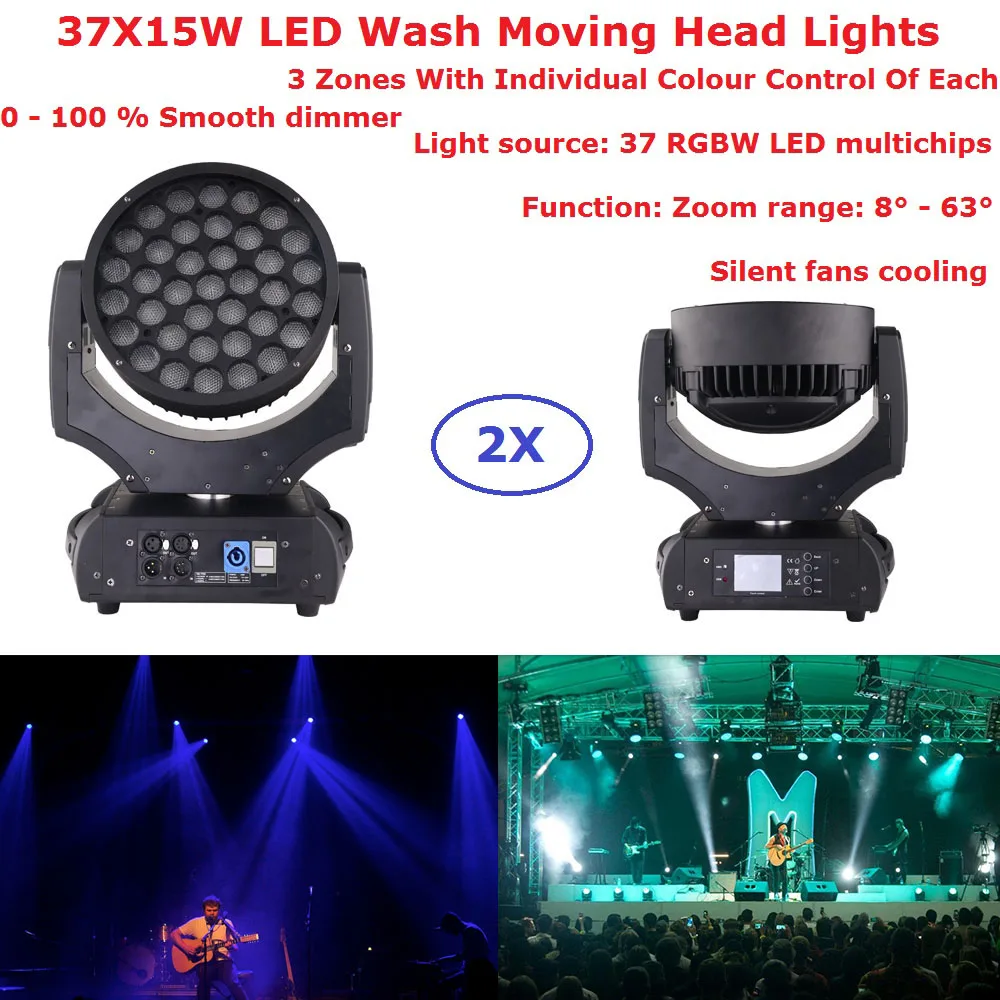 Светодиодная лампа для мытья 37X15W 4в1 RGBW оригинальные светодиоды CREE движущиеся