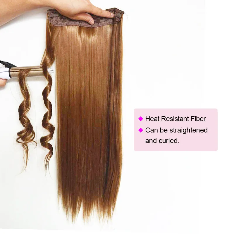 jeedou Straight Hair Clip in One Piece Hair Extensions 5Clips Synthetic 24\ jeedou Straight Hair Clip in One Piece Hair Extensions 5Clips Synthetic 24\