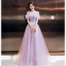 Вечернее Платье Strappy Спинки Это YiiYa, Вуаль О-Образным Вырезом, с Бисерами Аппликация, Плюс Размер, Длинное Женское Бальное платье, E491, Лето