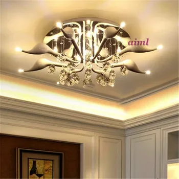 

LED g4 swan ceiling light Modern/Contemporary k9 Crystal / LED Chrome Metal Flush Mount 110-240v