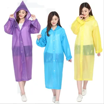 

100pcs/lot Reusable EVA Thickened Raincoat Waterproof Rain Coat Adult Transparent Fishing Camping Hiking Outdoor Rainwear 150gs