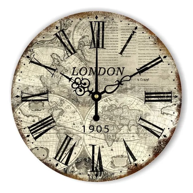 Vintage Silent Wall Decor Clocks London World Map Large Clock Vintage Silent Wall Decor Clocks London World Map Large Clock Modern Design Home Decoration Watch