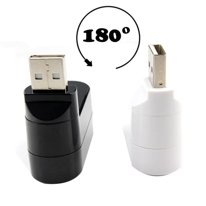 Mini 3 Port USB 2.0 Rotate Splitter Adapter Hub PC Lap Expansion Schwarz For Notebook/Tablet Computer PC Peripherals