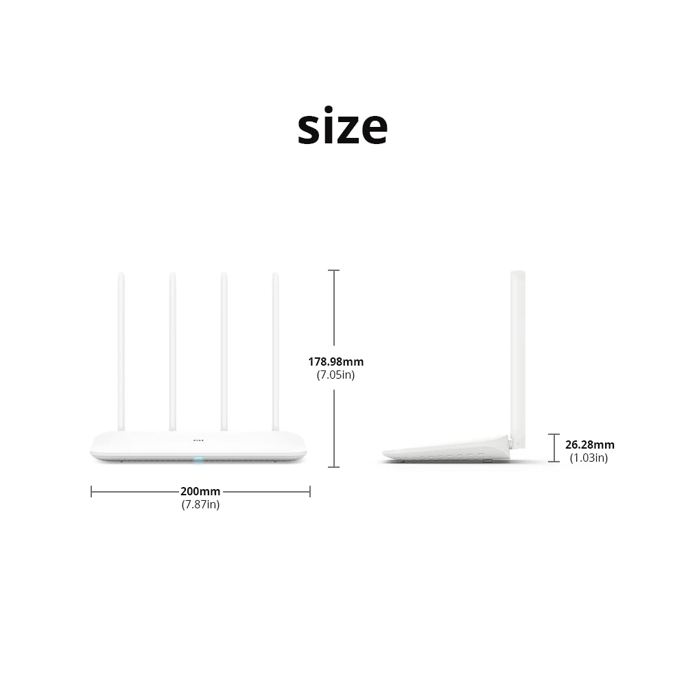 Wi Fi роутер Xiaomi Mi Router 4 повторитель сигнала 1167 Мб/с два ядра диапазона 2 ГГц и 5 802.11ac