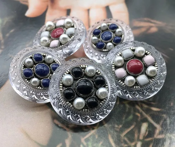 

10 pieces New fashio gold metal Pearl Drip oil jacket buttons Accessories Overcoat coat Sweater shirt Button 25mm Free shipping