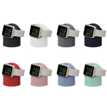 

OOTDTY Charger Stand Mount Silicone Dock Holder for Apple Watch Series 4/3/2/1 44mm/42mm/40mm/38mm Charge Cable