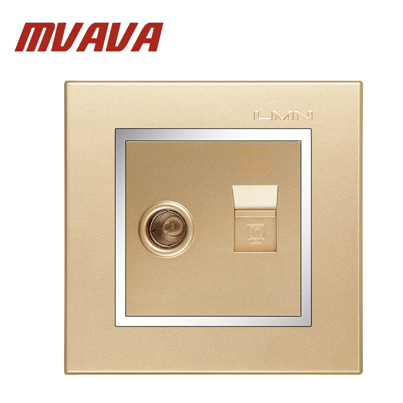 MVAVA PC компьютер и ТВ стена под телевизор розетка электрические RJ45 блестящее