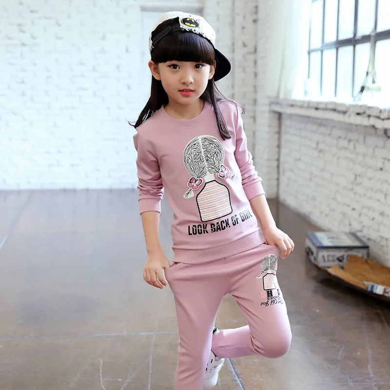 Najtaniej Dres dla dziewczynek 2019 nowy Cartoon Girls dresy sportowe wiosna jesienna odzież dla dzieci zestaw sportowy Casual Kids Clothes