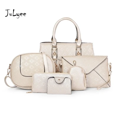 

Julyee Guapabien 6PCS Fashionable Embossing Famale Handbag Shoulder Bag Wallet