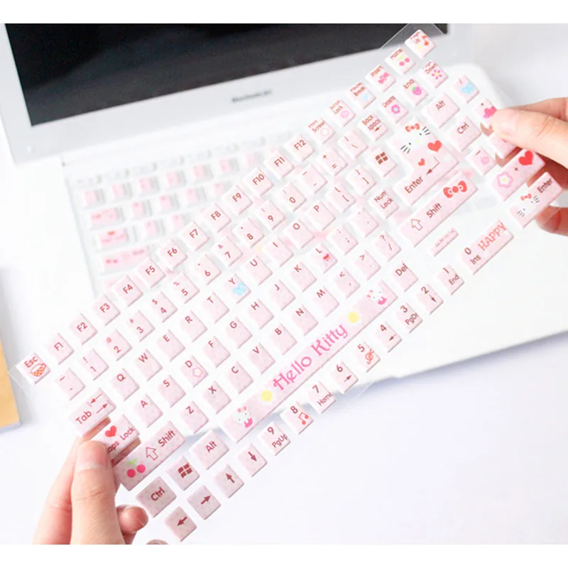 FFFAS Cute Cartoon Keyboard Sticker Keyboard Button Cover for PC