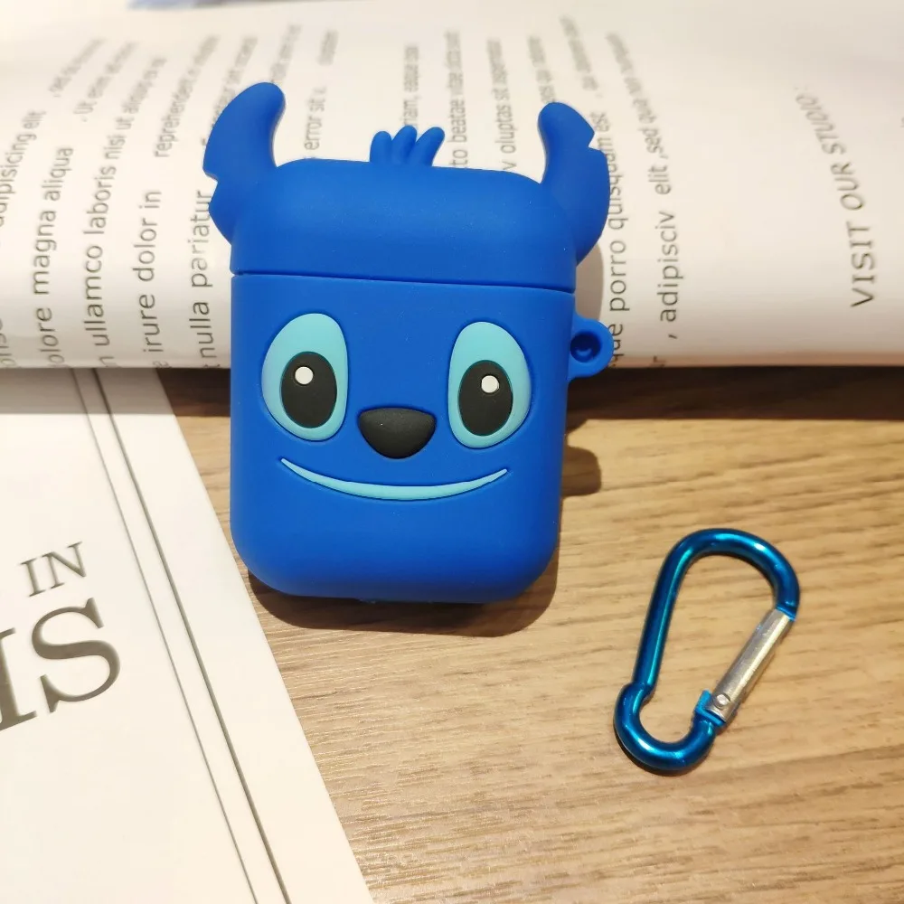Cute Earphone Case For AirPods Cover For Air Pods Cartoon Accessories For Apple Airpods Silicone Case With Key Rings Strap (8)