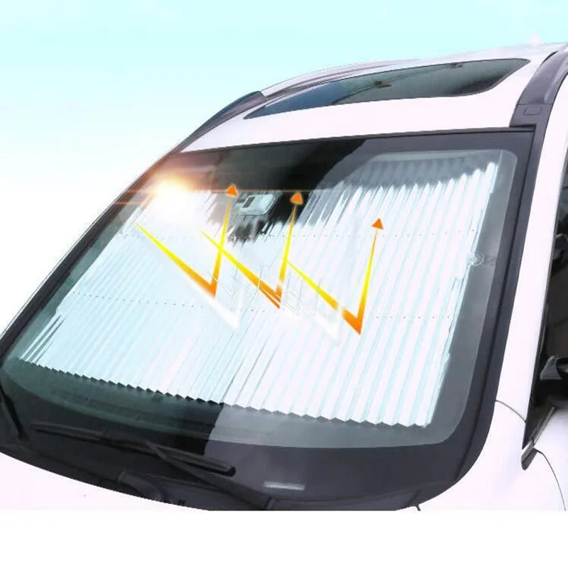 

1PCS Car Sun Shades for Windshield Car Retractable Curtain with UV Protection Windshield Sunshades Car Styling Car Cover