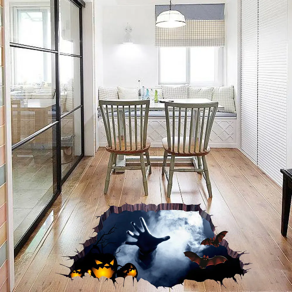 Decoration Diy Wall Stickers Ghost Horror Bat Spider Decoration Diy Wall Stickers Ghost Horror Bat Spider Pumpkin Wallpaper Waterproof Removable Floor Home Decor 6z In From