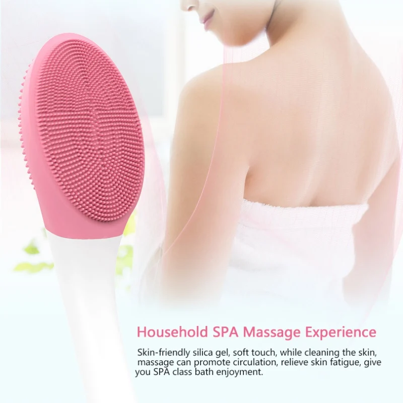 Escova de Banho Silicone à Prova Escova de Chuveiro Punho Longo Sonic Elétrica Onda Som Recarregável Dwaterproof Água Volta Banho Artefato Macio Cabelo Corpo 12 High Quality Beleza e saúde