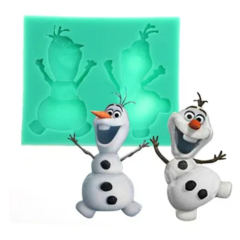 Olaf cooking tools Christmas wedding decoration silicone mold fondant DIY cake decoration sugar baking mould F0165