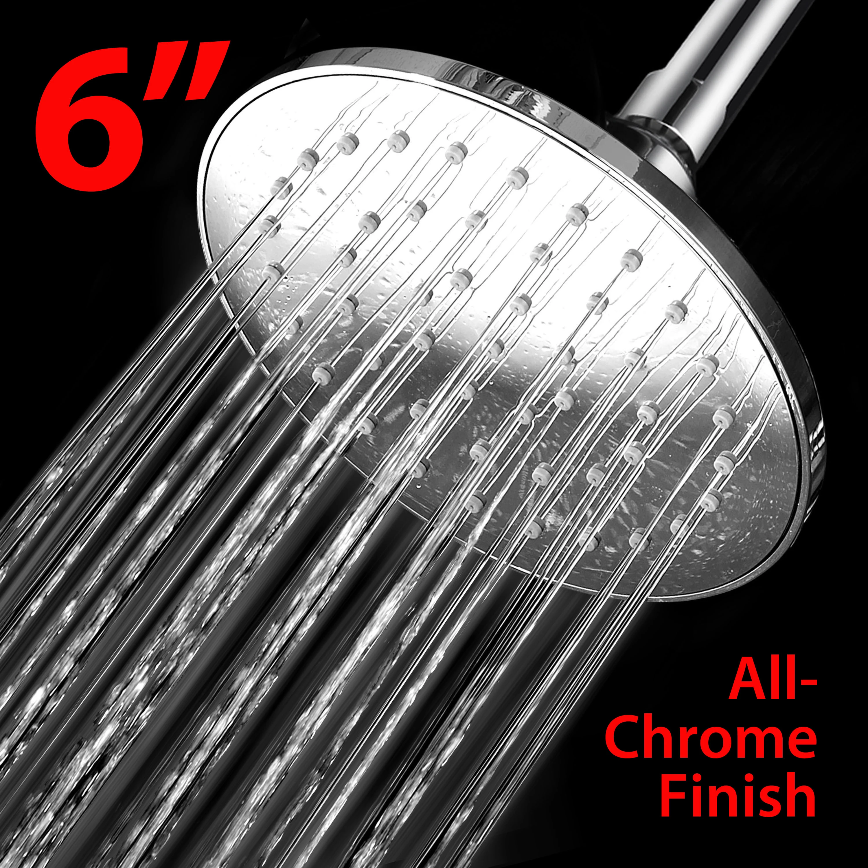 Hydroluxe 6 Inch High-Pressure Shower Head and FREE Soap Dispenser (2)