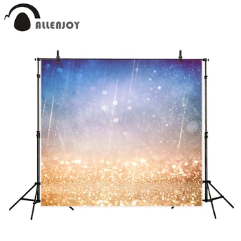 

Allenjoy photography backdrop blue gold bokeh modern backgrounds photobooth fantasy props computer printing