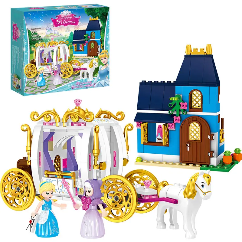 Yexing 352 шт. развивающие игрушки строительных блоков для детей Подарки Замок Девушки друзей принцессы принц Русалка Красота зверь снег