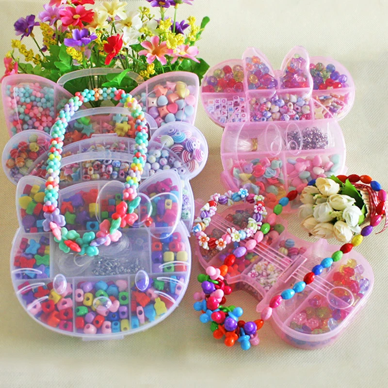 Beadia Acrylic Beads sets For jewelry making Accessories Girl Toys Mix