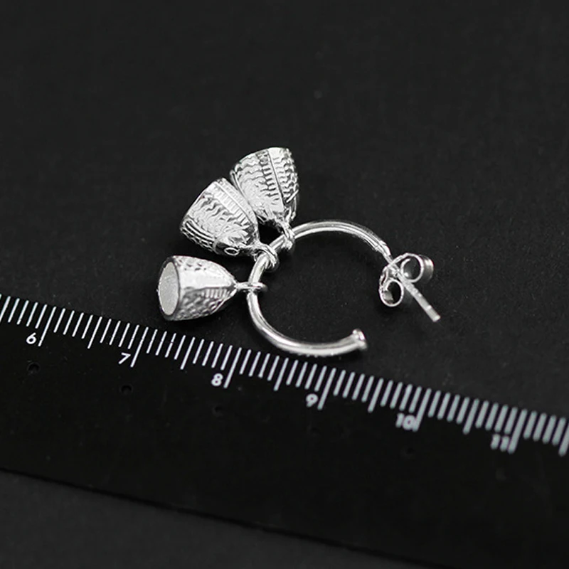 Lotus весело Настоящее стерлингового серебра 925 природных творческий ручной дизайнер ювелирных украшений Этническая Винтаж рыбы колокол женские Кольца Bijoux