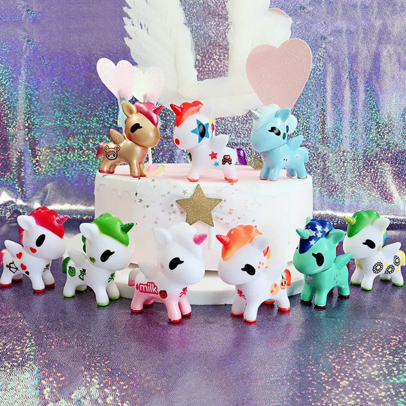

6.8*6.1CM Baking Cake Decoration Unicorn Cake Decoration Dream Pony Birthday Party Dress Up Supplies Cake Plugin