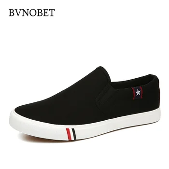 

BVNOBET Brand Men Canvas Shoes White Casual Unisex Sneakers Male Adult Slip On Summer Mens Trainers Zapatillas Hombre Blancas