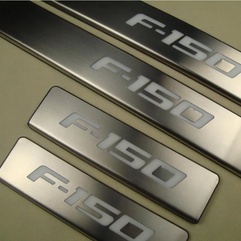 LED illuminated Stainless STEEL Door Sill Scuff Plate panel kick step