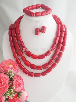 

-2017- Amazing Wedding Beads, Fashion Coral Jewelry Set W-1744