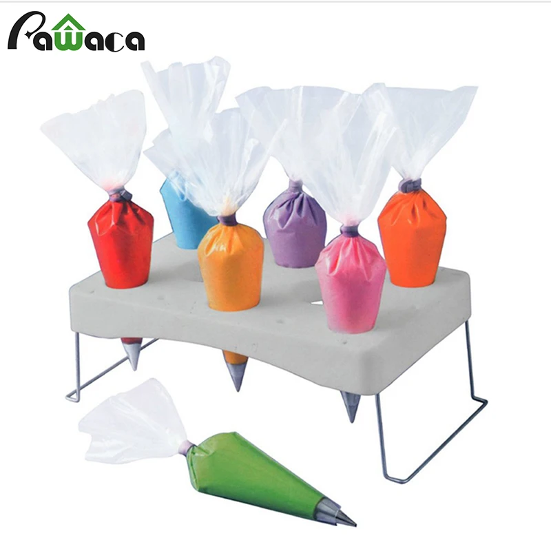 

Cake Pastry Bag Shelf Piping Bag Stand Rack Cake Icing Piping Bag Holder Cream Work Table Holder Cake Decorating Tool Storage