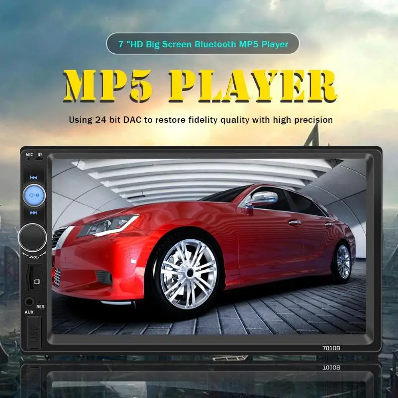 T7010B estéreo de coche de plástico electrónica Bluetooth USB FM Radio unidad principal Digital Med