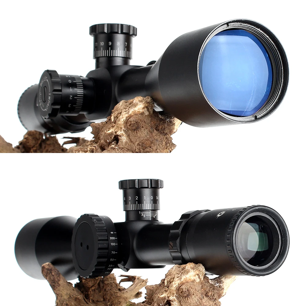 KANDAR 6-18X50Q First Focal Plane Hunting Riflescopes Side Parallax Adjustment Mil Dot Glass Etched Reticle Turrets Reset Scope (2)