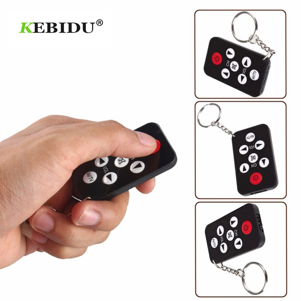 

kebidu 433MHz Universal IR Remote Control TV Mini Key chain battery for Philips for Sony for Panasonic for Toshiba