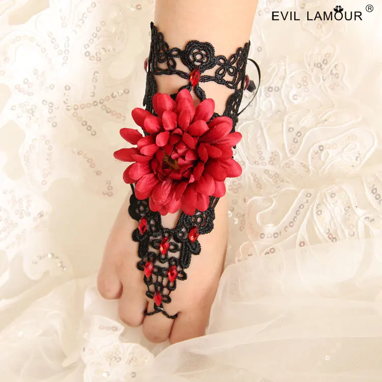

NEW ARRIVAL Summer Style Vintage Rose Flower Lace Wedding Bridal Glovelettes for Woman Party Decorations Charm Bracelets WS-46