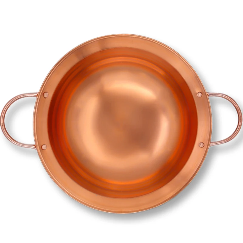 

Factory Store Thickened Pure Copper Soup &Stock Pots/Classic Chinese Hot Pots/Gas Burner/Coals Stove Alcoholic Boiler/Bbq Cooker