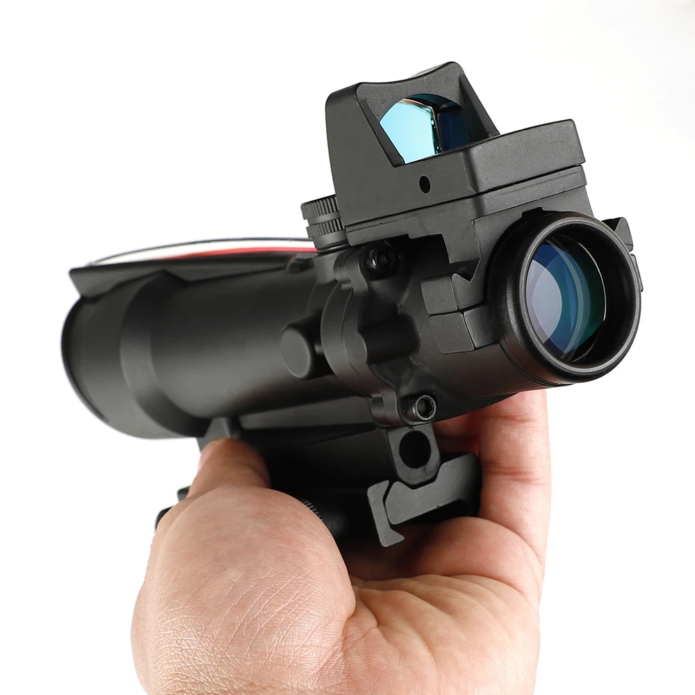 Ohhunt 5X35 в стиле ACOG три модели сетка красный или зеленый подсветкой тактический прицел с Red Dot для cal. 223. 308 винтовка