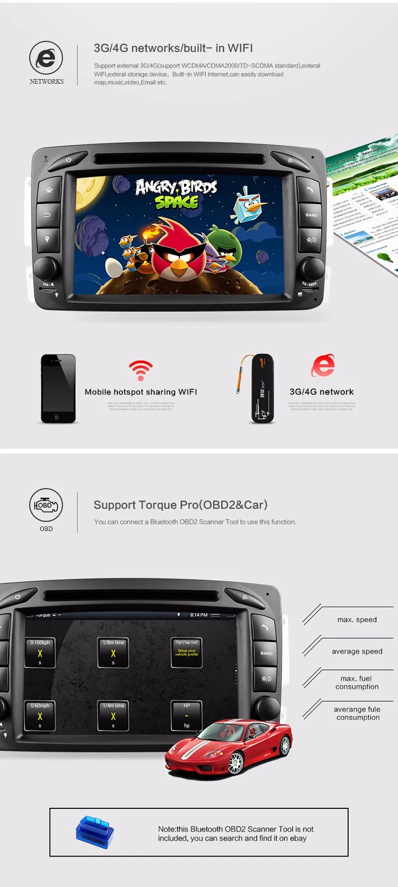 Top Android 5.1 CAR DVD PLAYER For Benz W209 W203 W168 M ML W163 W463 Viano W639 Vito Vaneo GPS Radio 16G ROM 1024*600 support DAB+ 2