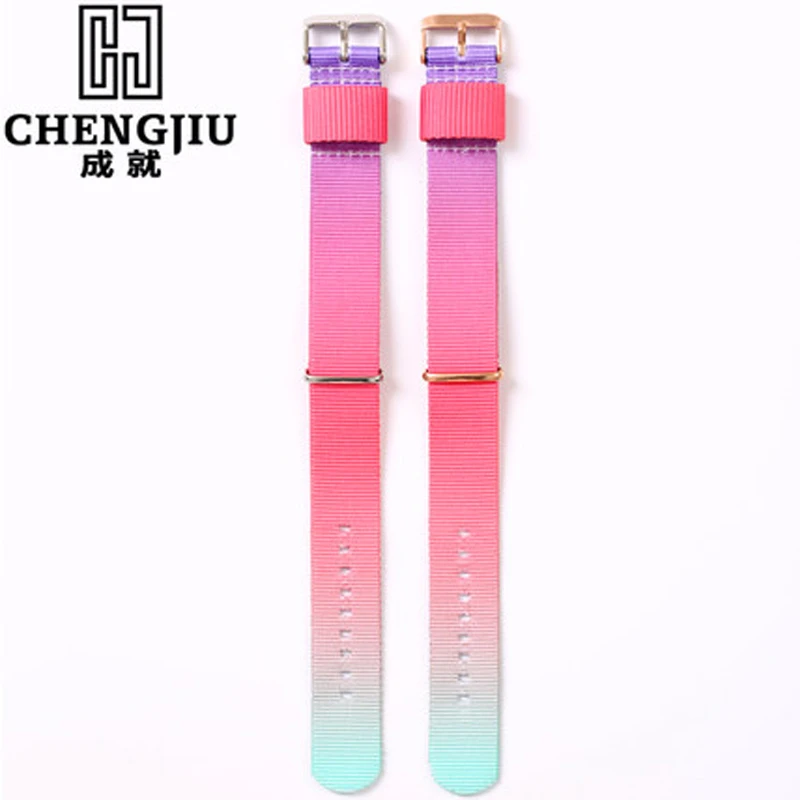 Acquiesce Kommentér Avl Nylon Ladies Watches Strap For Daniel Wellington 18mm Watchbands Gradient  Color Girls Bracelets Belt Femme Pink Watch Strap|pink watch strap|watch  strapstrap for - AliExpress