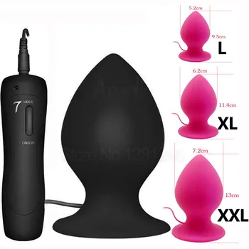 Super Big Size 7 Mode Vibrating Silicone Butt Plug Large Anal Vibrator Huge Anal Plug Unisex Erotic Toys Sex Products L XL XXL 2