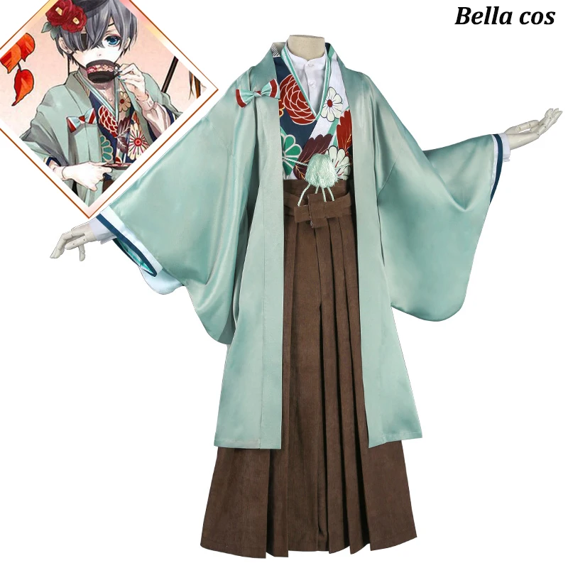 

New Black Butler Ciel Phantomhive cosplay costume kimono dress uniform halloween costumes Anime clothes outfits with Accessories