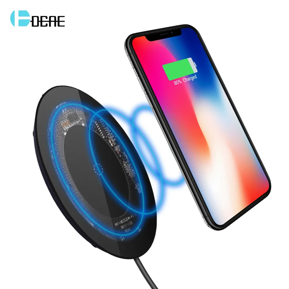 DCAE Ultra Slim Wireless Charger for iPhone XR XS Max X 8 Xiaomi Mix 3