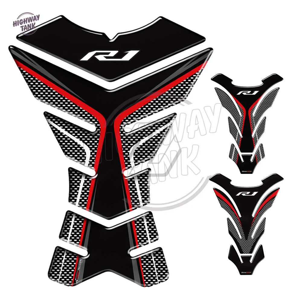 

3D Motorcycle Tank Pad Protector Decal Stickers Case for Yamaha R1 R1M YZF-R1 Tank