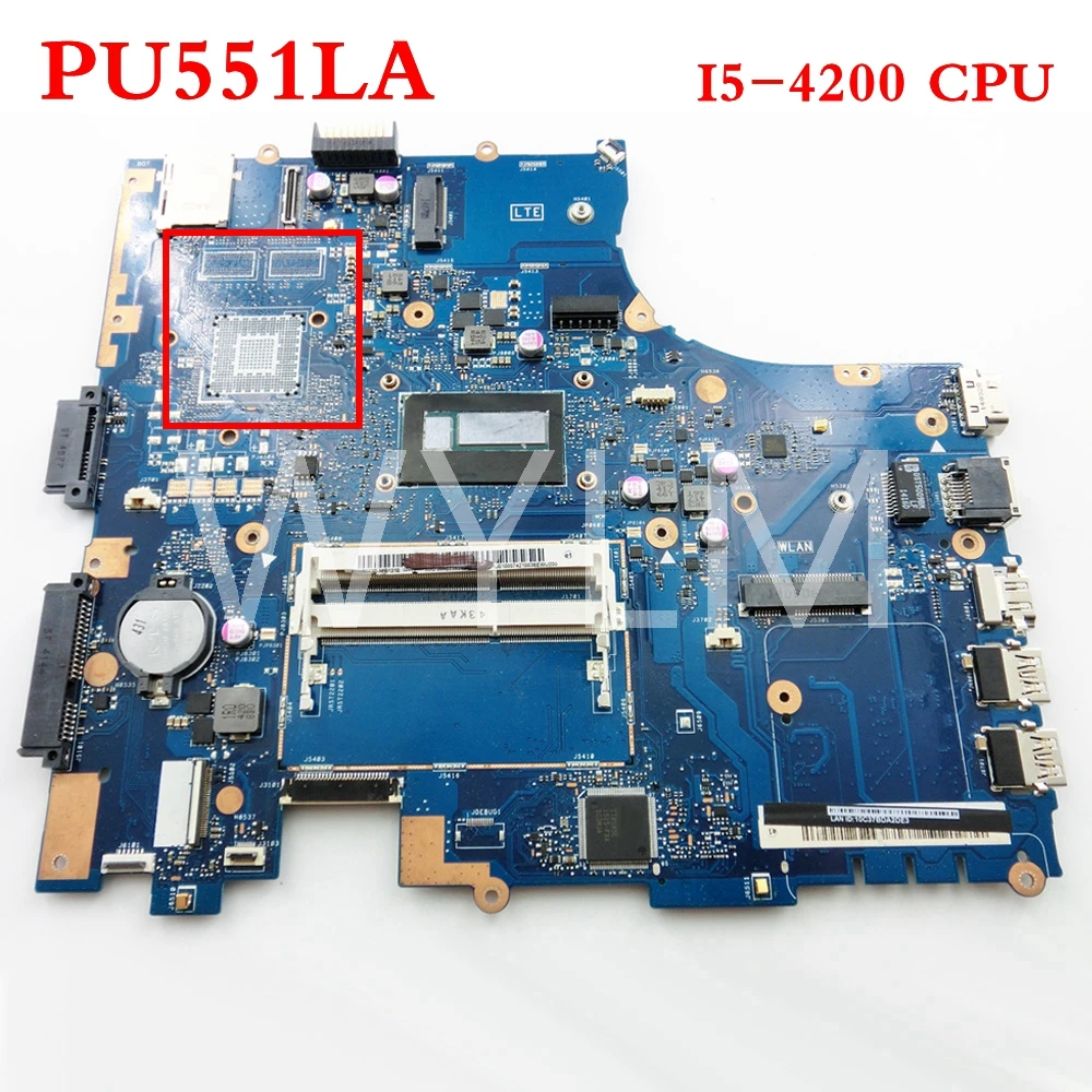 

PU551LA With I5-4200 CPU mainboard DDR4 REV2.0 For ASUS PRO551L PU551L PU551LA laptop motherboard Tested Working FREE SHIPPING