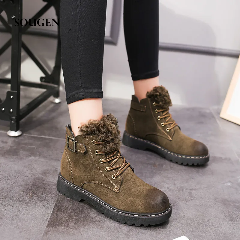 

Winter Outdoor Women Snow Boots with Fur Pointe Womens Bot Krasovki Tenis Feminino Casual Ladies Shoes Flamingo Quality Plush