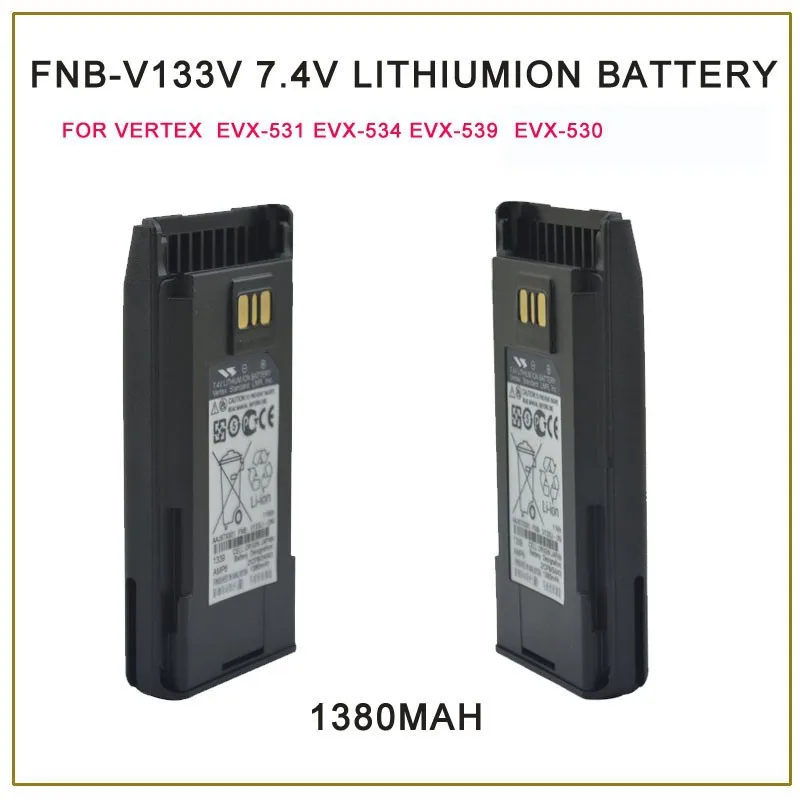 Fnb-v133li 7.4 В литий-ионный 1380 мАч Батарея для Vertex Standard evx-530, evx-531, evx-534, evx-539