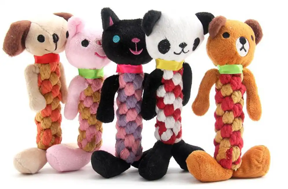 plush rope dog toys