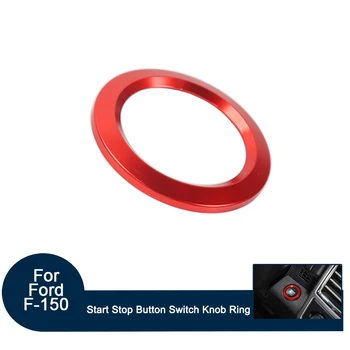 

Fit For Ford F150 2015+ Auto Inner Start Stop Button Switch Knob Ring Trim Aluminium Alloy 1pcs Black Red Blue Styling
