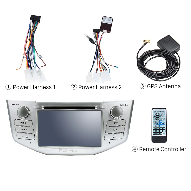 Harfey WinCE6.0 2 Din " автомобильный DVD плеер для Toyota Harrier Lexus RX 300 330 350 400H gps мультимедийный плеер головное устройство