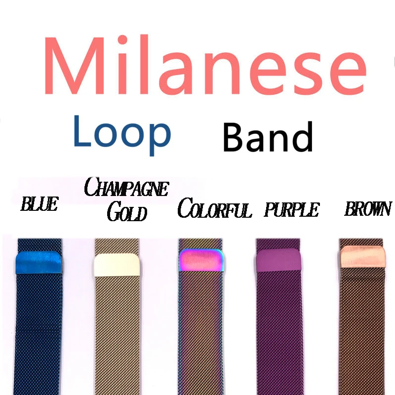 

Milanese Loop Band for Apple watch 42mm 38mm Link Bracelet Strap Magnetic adjustable buckle with adapter for iwatch Series 3/2/1